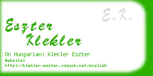 eszter klekler business card